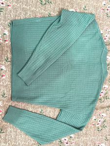 Green Knit Pullover Sweater