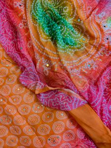 Orange Dress Material