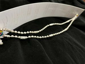 Silver Beaded Chain Anklet