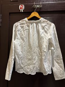 White Embroidered Top