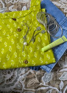 Green Printed Kurti