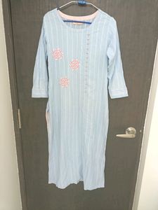 Cotton Plus Kurti With Pink Leggings