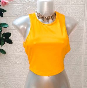 🎁Buy 2 Get 1 Free 🎁Yellow Crop Top