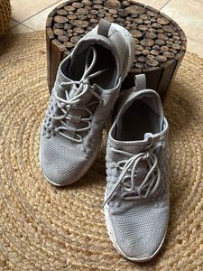 Gray Knit Sneakers Lightweight