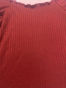 Ribbed Knit Long Sleeve Top