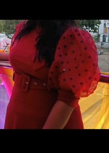 Red One Piece Full Length Dress