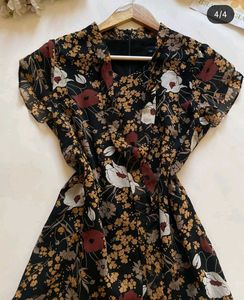 Black Floral Mini Dress