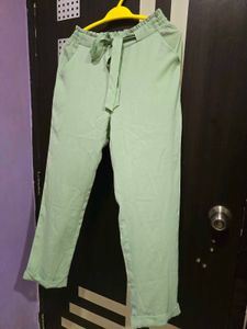Solid Trouser With Tie Up