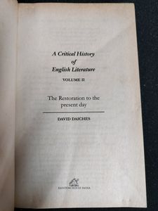 critical history of English Literature Volume 1&amp;2