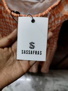 Sassafras Puff Checkered Mini Dress