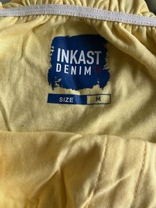 Yellow Puff Sleeve Button Top