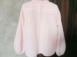DressBerry Striped Puff Sleeve Shirt