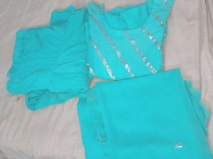 Sea Green Coloured Georgette Suit Set