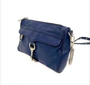 Rebecca Minkoff Navy Leather Mini Mac