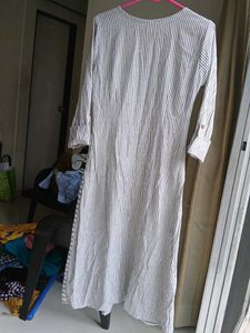 Black And White Anarkali Kurti