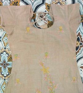 Embroidered Cotton Kurti Xs,S