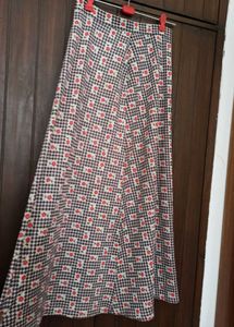 Woollen Floral Print Skirt