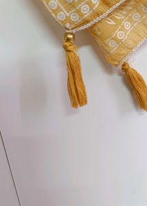 Mustard Floral Print Dupatta