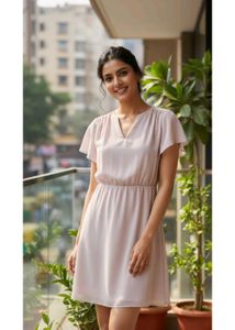 Elegant Pink Mini Dress