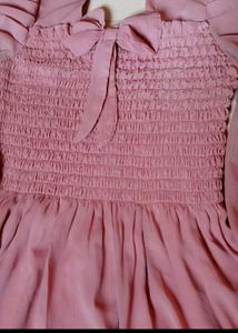 Dusty Rose Smocked Top
