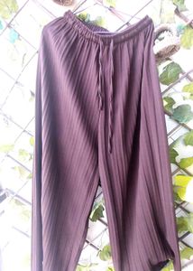 Dark Brown Pleated Plazzos