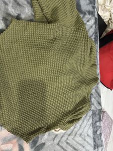 Olive Green Long Sleeve Top