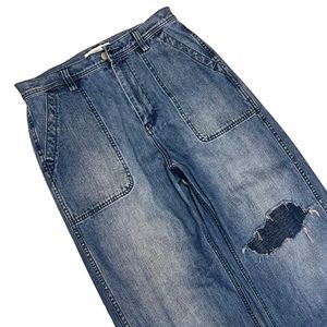 Distressed Wide Leg Jeans
