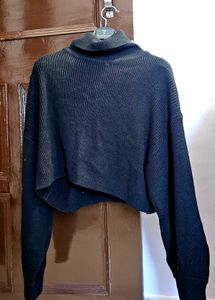 Last Deal H&amp;M UNUSED Polo Neck Jumper Crop