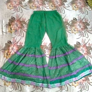 Lavender And Light Green Sharara Set