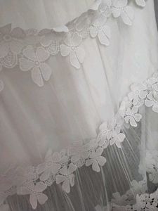 White Net Floral Skirt