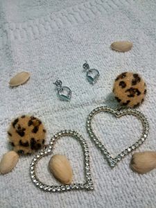 Combo  Pair Korean style Stud Earrings Set for Wom