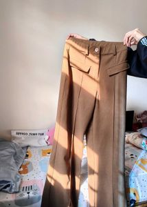 Brown Wide Leg Trousers
