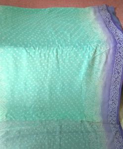 2 daily wear bandhani saree with fall