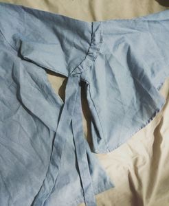 Formal Crop Shirt With Lace