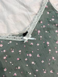 Floral Lace Trim Cami Top