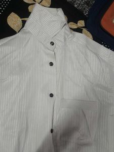 Striped White Shirt