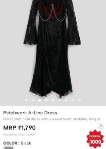 savana GOTH Core cross bodycon dress