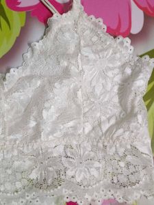 (1093)White Lace Bralette