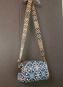 Jaipuri Women&#39;s Sling Bag Block Print