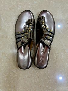 Unused Silver Flats Of Size UK 6.5