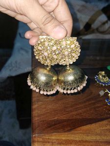 Golden Jhumka Earrings