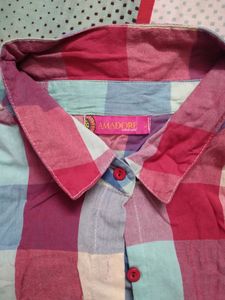 Women&#39;s Colourblocked Checked Shirt