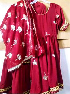 Beautiful Round Kurti With Lehenga Style Dress 💞