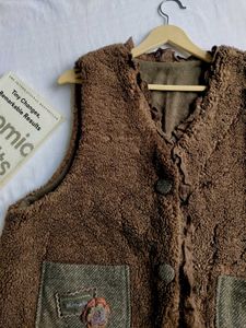 Vintage Style Brown Vest
