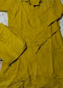 Embellished Mustard Salwar Kameez