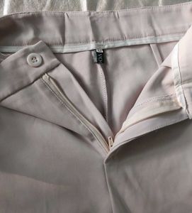 High-waist Off White Flared Trousers