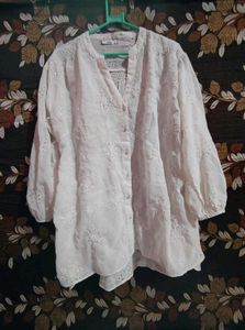 White Embroidered Top