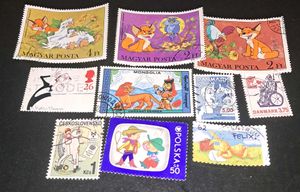 10 CARTOON THEME STAMPS