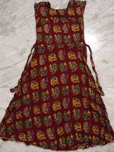 Kalamkari Printed Casual Dress,