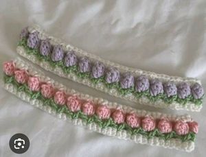 Handmade Tulip Crochet  Hairband